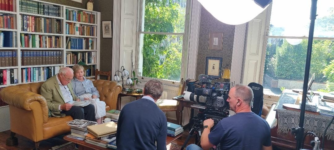 Timothy West & Prunella Scales — BBC interview, on set in living room